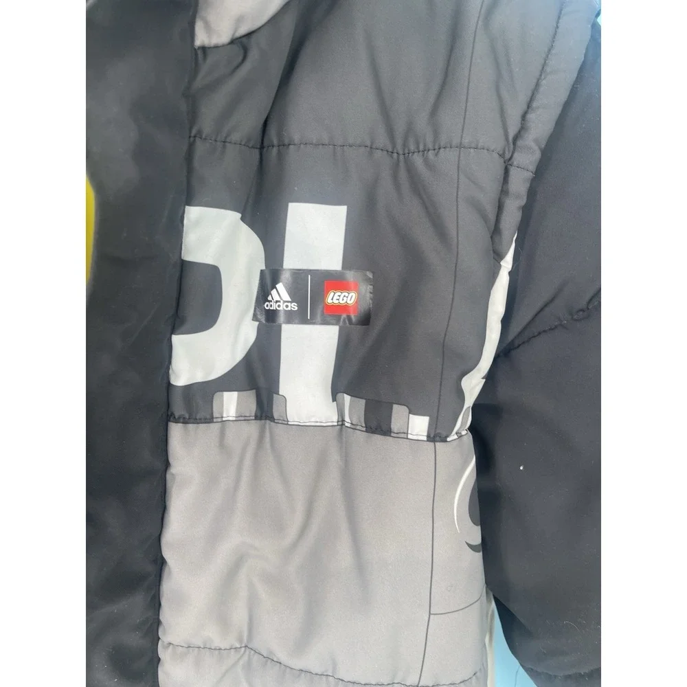 Youth Size M - Adidas‎ Lego 2 in 1 Padded Jacket / Vest Gray/Black